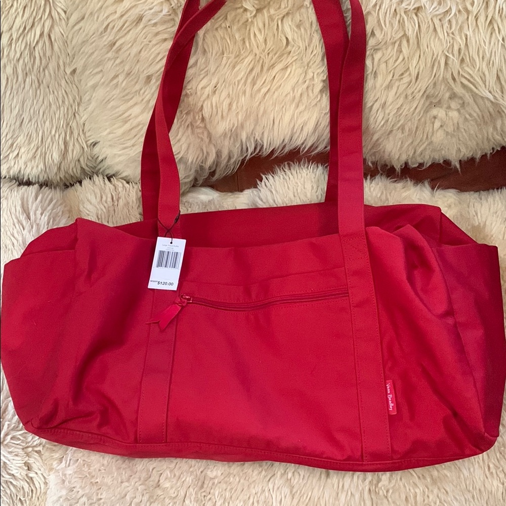 Vera Bradley Red Travel Duffel Bag